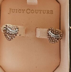 Juicy Couture Pink Heart Earrings.excellent Condition Orginal Backs Orginal Box